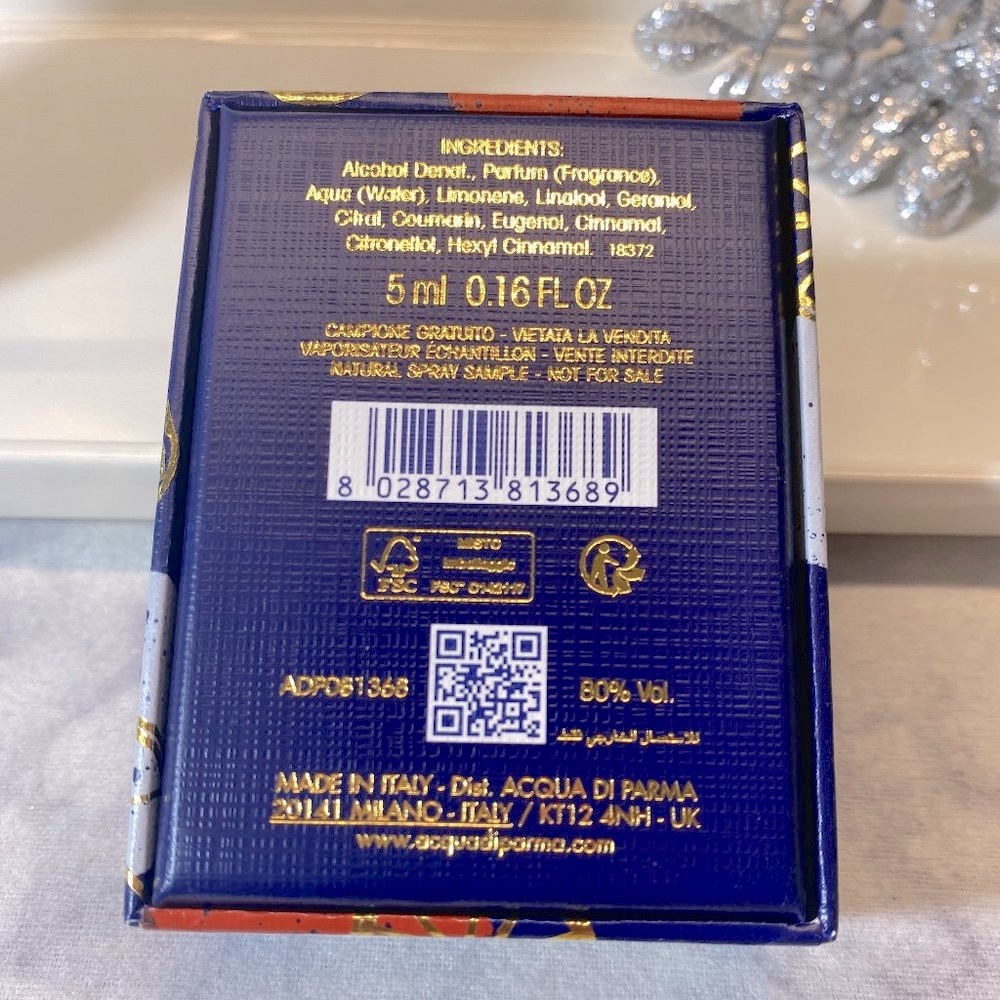 Acqua di Parma Blue Mediterranean Arancia La Spugnature-Mini5ml,0.16oz-BOXED-NEW - Picture 4 of 8